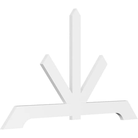 Ekena Millwork Vanguard Architectural Grade PVC Gable Bracket, 96"W x 56"H x 2"D x 6"F, 14/12 Pitch GBP096X56X0206VAN00
